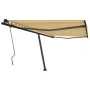 Retractable manual freestanding awning in yellow and white, 400x350 cm. by vidaXL, Awnings - Ref: Foro24-3069818, Price: 454,...