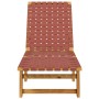 Tumbonas 2 unidades madera maciza de acacia y tela roja de , Tumbonas - Ref: Foro24-3214211, Precio: 230,40 €, Descuento: %