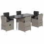 Set comedor jardín 7 pzas y cojines ratán sintético gris claro by , Garden sets - Ref: Foro24-3262901, Price: 973,30 €, Disco...