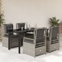 Set comedor de jardín 5 pzas cojines ratán sintético gris claro by , Garden sets - Ref: Foro24-3263037, Price: 513,58 €, Disc...