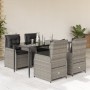 Set comedor de jardín 5 pzas cojines ratán sintético gris claro von , Gartensets - Ref: Foro24-3262899, Preis: 573,82 €, Raba...