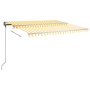 Manuell einziehbare Standmarkise gelb und weiß 400x350 cm von vidaXL, Markisen - Ref: Foro24-3069818, Preis: 470,25 €, Rabatt: %