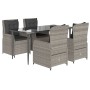 Set comedor de jardín 5 pzas cojines ratán sintético gris claro von , Gartensets - Ref: Foro24-3262899, Preis: 573,82 €, Raba...