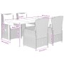 Set comedor de jardín 5 pzas cojines ratán sintético gris claro von , Gartensets - Ref: Foro24-3262899, Preis: 573,82 €, Raba...