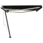 Automatic awning LED wind sensor anthracite gray 400x300 cm by vidaXL, Awnings - Ref: Foro24-3069754, Price: 693,40 €, Discou...