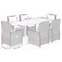 Set comedor jardín 7 pzas y cojines ratán sintético gris von , Gartensets - Ref: Foro24-3262865, Preis: 967,96 €, Rabatt: %