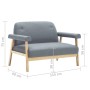 Sofá de 2 plazas tela gris claro by , Sofas - Ref: Foro24-246643, Price: 219,53 €, Discount: %