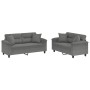 Juego de sofás con cojines 2 piezas tela microfibra gris oscuro de , Sofás - Ref: Foro24-3202328, Precio: 500,78 €, Descuento: %