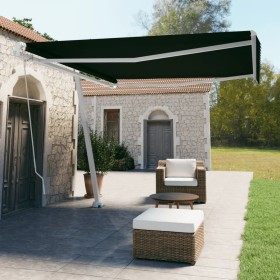 Toldo de pie manual retráctil gris antracita 400x350 cm