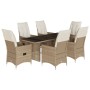 Set comedor de jardín 7 pzas con cojines ratán sintético beige von , Gartensets - Ref: Foro24-3276808, Preis: 821,23 €, Rabat...