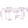 Mesa de centro marco O madera maciza pino y acero 80x50x40 cm von , Küchen- und Esstische - Ref: Foro24-3282662, Preis: 68,99...