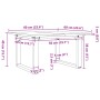 Mesa de centro marco O madera maciza pino y acero 60x60x40 cm von , Küchen- und Esstische - Ref: Foro24-3282660, Preis: 73,19...