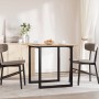 Mesa de comedor marco O madera maciza pino y acero 90x90x75 cm de , Mesas de cocina y de comedor - Ref: Foro24-3282674, Preci...