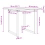 Mesa de comedor marco O madera maciza pino y acero 90x90x75 cm de , Mesas de cocina y de comedor - Ref: Foro24-3282674, Preci...