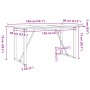 Mesa de comedor marco O madera maciza pino y acero 140x80x75cm von , Küchen- und Esstische - Ref: Foro24-3282676, Preis: 136,...