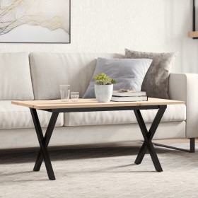 Mesa de centro marco X madera maciza pino y acero 100x50x45 cm von , Küchen- und Esstische - Ref: Foro24-3282688, Preis: 71,1...