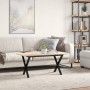 Mesa de centro marco X madera maciza pino y acero 100x50x45 cm von , Küchen- und Esstische - Ref: Foro24-3282688, Preis: 71,1...