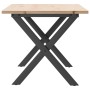 Mesa de centro marco X madera maciza pino y acero 100x50x45 cm von , Küchen- und Esstische - Ref: Foro24-3282688, Preis: 71,1...