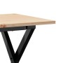 Mesa de centro marco X madera maciza pino y acero 100x50x45 cm von , Küchen- und Esstische - Ref: Foro24-3282688, Preis: 71,1...