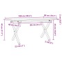 Mesa de centro marco X madera maciza pino y acero 100x50x45 cm von , Küchen- und Esstische - Ref: Foro24-3282688, Preis: 71,1...