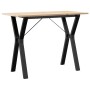 Mesa de comedor marco Y madera maciza pino y acero 100x50x75cm von , Küchen- und Esstische - Ref: Foro24-3282719, Preis: 89,2...