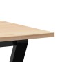Mesa de comedor marco Y madera maciza pino y acero 100x50x75cm von , Küchen- und Esstische - Ref: Foro24-3282719, Preis: 89,2...