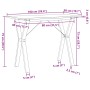 Mesa de comedor marco Y madera maciza pino y acero 100x50x75cm von , Küchen- und Esstische - Ref: Foro24-3282719, Preis: 89,2...