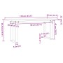 Mesa de centro marco O madera maciza pino y acero 110x40x45,5cm von , Küchen- und Esstische - Ref: Foro24-3282733, Preis: 86,...