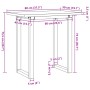 Mesa de comedor marco O madera maciza pino y acero 80x50x75,5cm von , Küchen- und Esstische - Ref: Foro24-3282738, Preis: 85,...