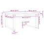 Mesa de centro marco O madera maciza pino y acero 90x90x45,5 cm von , Küchen- und Esstische - Ref: Foro24-3282731, Preis: 103...