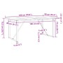Mesa de comedor marco O madera maciza pino acero 180x90x75,5 cm von , Küchen- und Esstische - Ref: Foro24-3282744, Preis: 184...