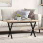 Mesa de centro marco X madera maciza pino y acero 90x40x45,5 cm von , Küchen- und Esstische - Ref: Foro24-3282752, Preis: 66,...