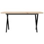 Mesa de centro marco X madera maciza pino y acero 90x40x45,5 cm von , Küchen- und Esstische - Ref: Foro24-3282752, Preis: 66,...