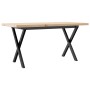 Mesa de centro marco X madera maciza pino y acero 90x40x45,5 cm von , Küchen- und Esstische - Ref: Foro24-3282752, Preis: 66,...