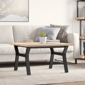Mesa de centro marco Y madera maciza pino y acero 80x80x45,5 cm von , Küchen- und Esstische - Ref: Foro24-3282773, Preis: 92,...