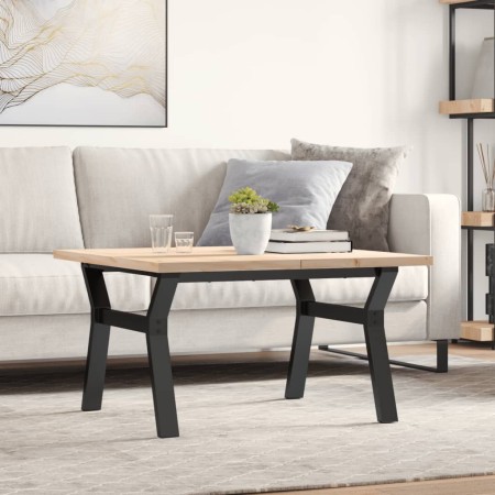 Mesa de centro marco Y madera maciza pino y acero 80x80x45,5 cm von , Küchen- und Esstische - Ref: Foro24-3282773, Preis: 92,...