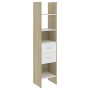 Estantería de madera contrachapada blanco y roble 40x35x180 cm by , Bookcases and shelves - Ref: Foro24-803421, Price: 103,27...