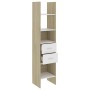 Estantería de madera contrachapada blanco y roble 40x35x180 cm by , Bookcases and shelves - Ref: Foro24-803421, Price: 103,27...