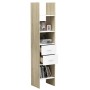 Estantería de madera contrachapada blanco y roble 40x35x180 cm by , Bookcases and shelves - Ref: Foro24-803421, Price: 103,27...