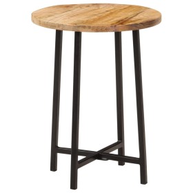 Mesa de centro hierro y madera maciza de mango 35x35x45 cm by , Coffee table - Ref: Foro24-371970, Price: 45,54 €, Discount: %
