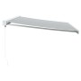 Toldo retráctil aluminio y tela gris antracita y blanco 5x3 m by , Awnings - Ref: Foro24-3216127, Price: 645,28 €, Discount: %