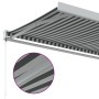 Toldo retráctil aluminio y tela gris antracita y blanco 5x3 m by , Awnings - Ref: Foro24-3216127, Price: 645,28 €, Discount: %