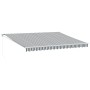 Toldo retráctil aluminio y tela gris antracita y blanco 4,5x3 m von , Markisen - Ref: Foro24-3216106, Preis: 314,13 €, Rabatt: %