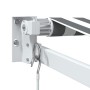 Toldo retráctil aluminio y tela gris antracita y blanco 4,5x3 m