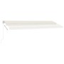 Cremefarbene manuell ausziehbare Fußmarkise 500 x 350 cm von vidaXL, Markisen - Ref: Foro24-3069657, Preis: 532,94 €, Rabatt: %