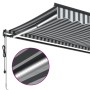 Toldo retráctil automático luz LED antracita blanco 600x350 cm by , Awnings - Ref: Foro24-3215823, Price: 1,00 €, Discount: %