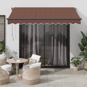 Toldo retráctil automático marrón 350x250 cm by , Awnings - Ref: Foro24-3310206, Price: 420,02 €, Discount: %