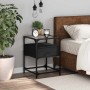 Mesita de noche madera de ingeniería negra 40x40x55 cm by , Nightstands - Ref: Foro24-846074, Price: 64,44 €, Discount: %