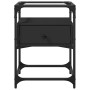 Mesita de noche madera de ingeniería negra 40x40x55 cm by , Nightstands - Ref: Foro24-846074, Price: 64,44 €, Discount: %