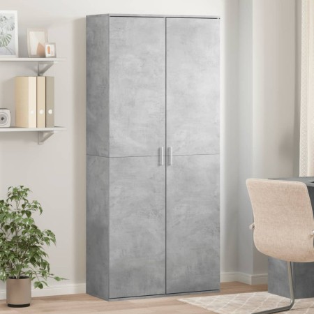 Aparador alto madera de ingeniería gris hormigón 80x35x180 cm by , Lockers and storage cabinets - Ref: Foro24-3276654, Price:...
